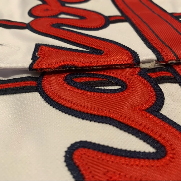 Chipper Jones Atlanta Braves Jersey Mens XL 1995 World Series Home White NWT - Picture 3 of 12